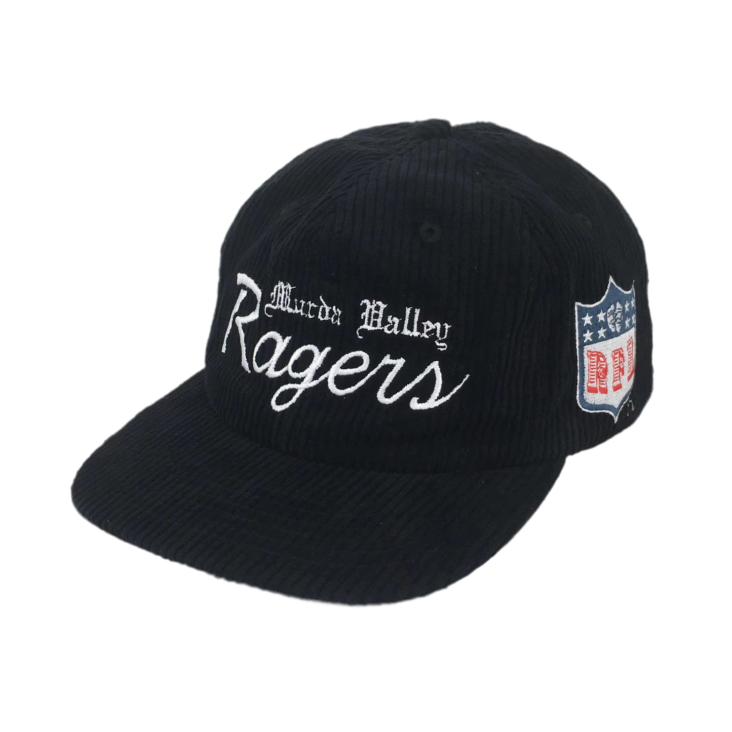 “Ragers”script corduroy SnapBack