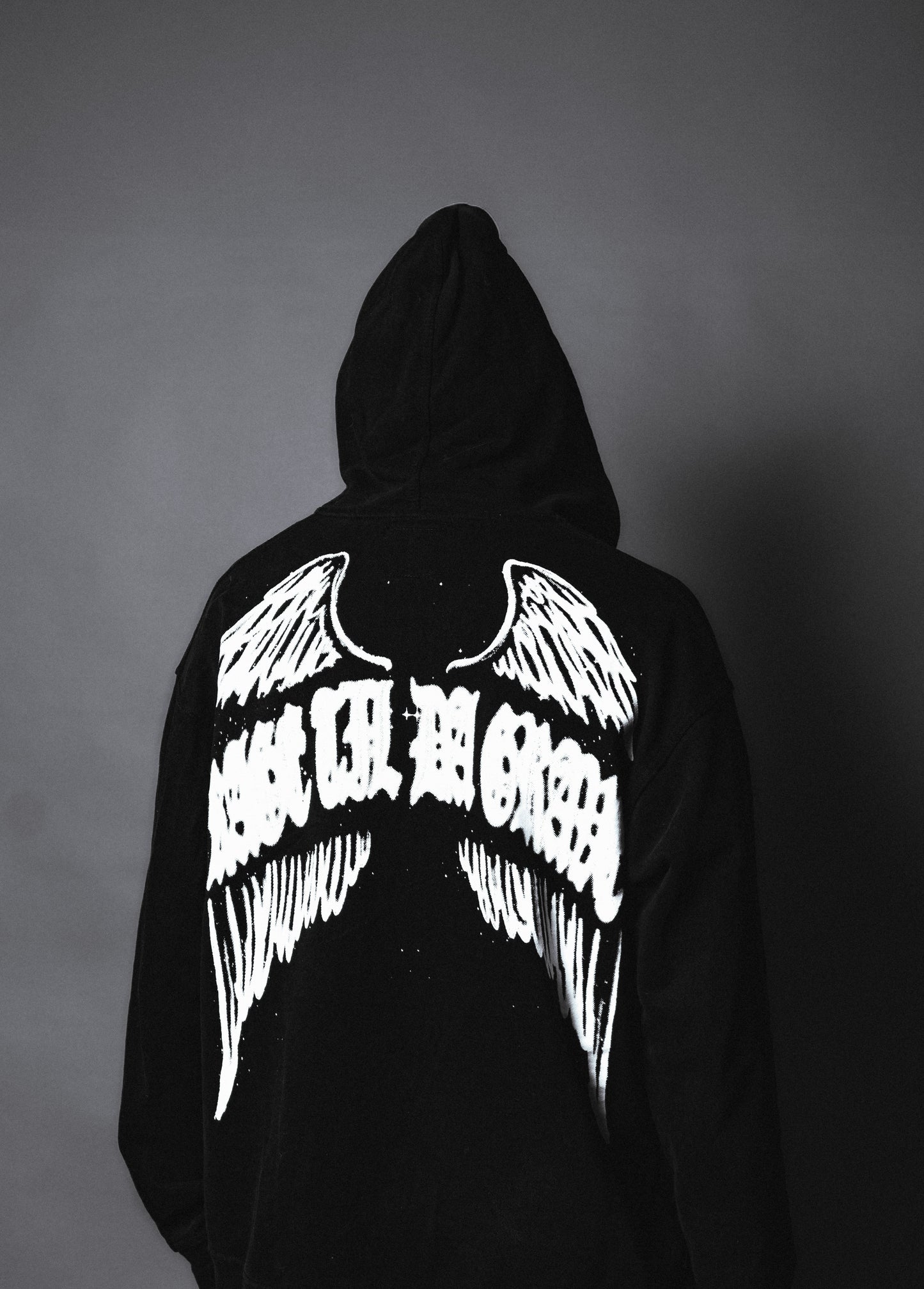 “Obituary” cross zip hoodie