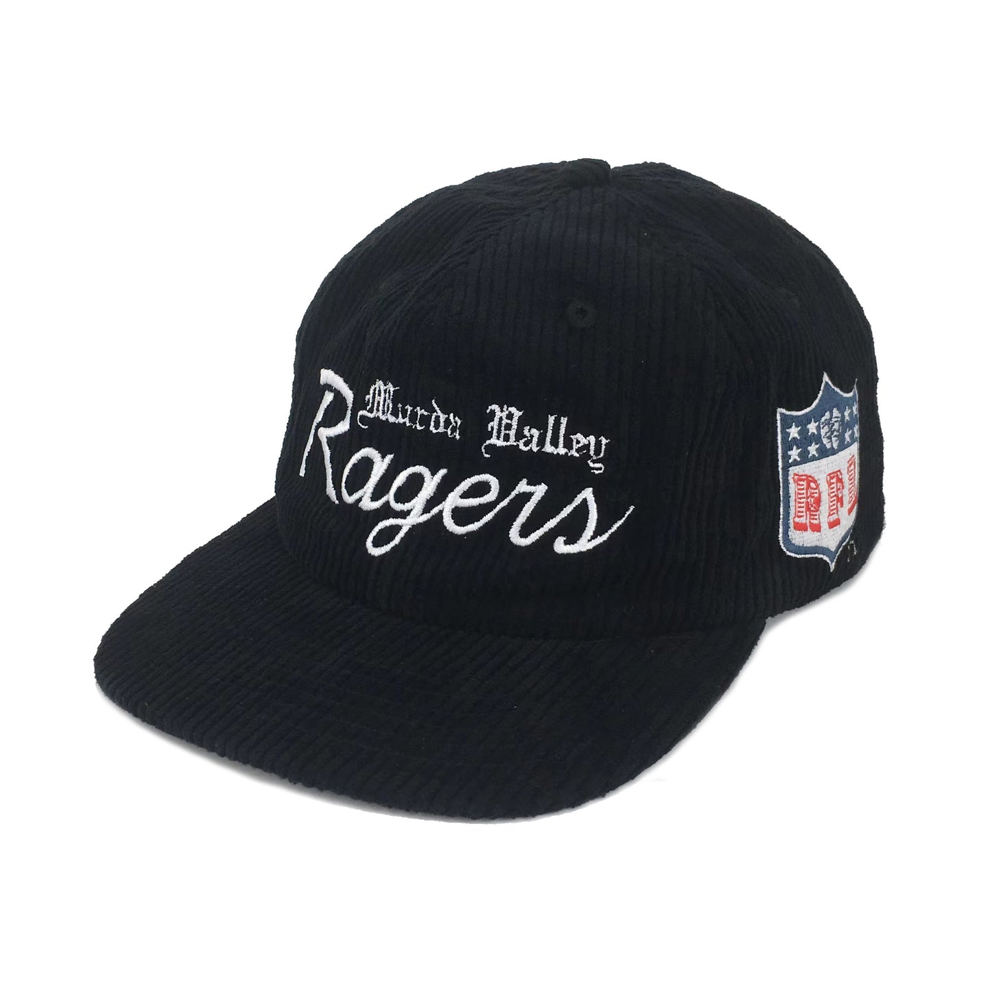 “Ragers”script corduroy SnapBack