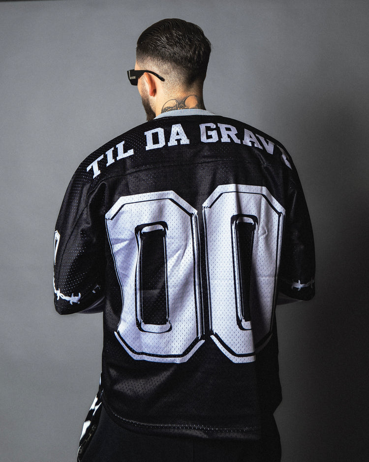 “Obituary” American football jersey